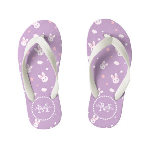 Chanclas Para Niños Conejo de conejo rosado Pastel