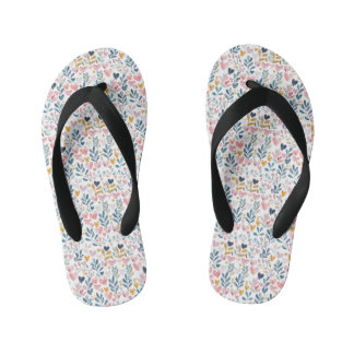 Chanclas Para Niños Corações em Aquarela