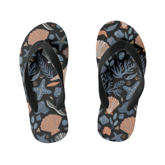 Chanclas Para Niños Coral de conchas cutáneas