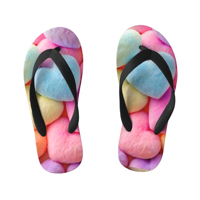 Chanclas Para Niños Corazones Flip Flops (Plantilla)