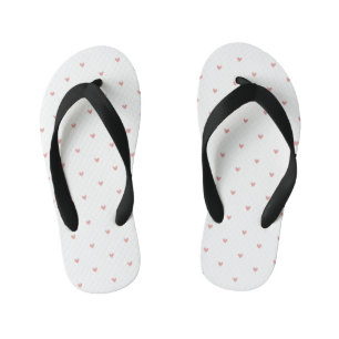 Chanclas Para Niños Corazones rosados pastel lindos