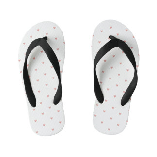 Chanclas Para Niños Corazones rosados pastel lindos