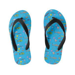Chanclas Para Niños Criaturas marinas divertidas patrón de ilustracion