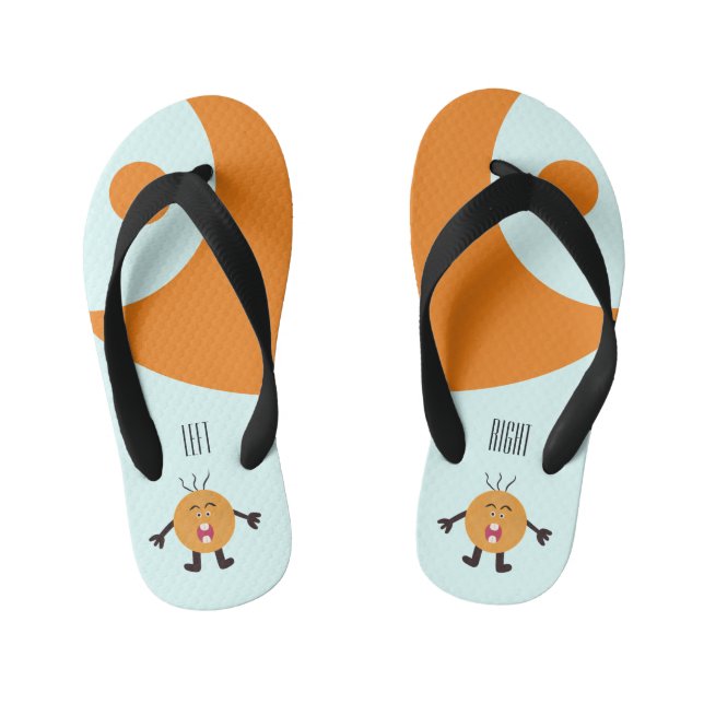 Chanclas Para Niños Cuerpo naranja gritando (Plantilla)