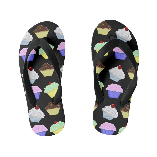 Chanclas Para Niños Cupcakes Flip Flops (Plantilla)