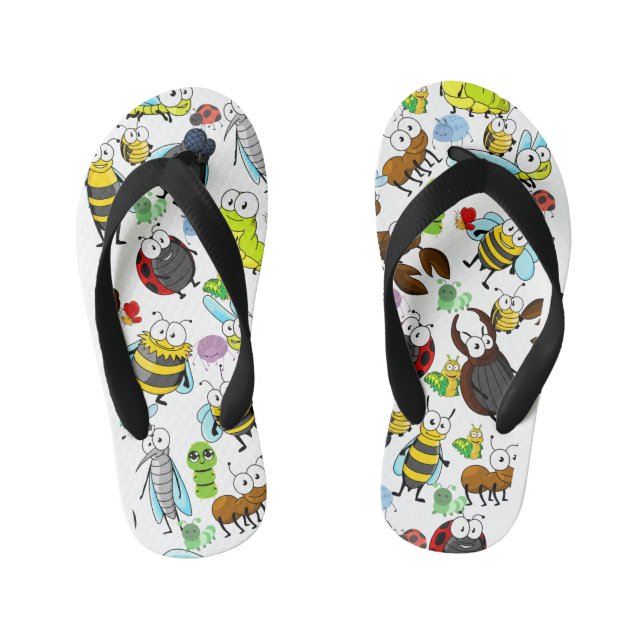 Chanclas Para Niños Cute Bugs (Plantilla)