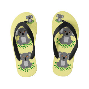 Chanclas Para Niños Cute koala con niños eucaliptos