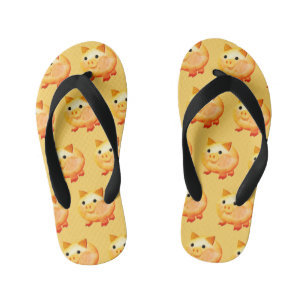 Chanclas Para Niños Cute Personalizado Lechón Pintura