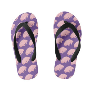 Chanclas Para Niños Cute pink tardigrade water bear cartoon