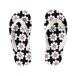 Chanclas Para Niños Daisies rosados de bonito