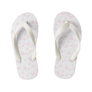 Chanclas Para Niños Daisies y puntos - rosa pastel, amarillo y púrpura