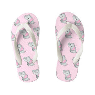 Chanclas para niños de elefante bebé lindo con ore