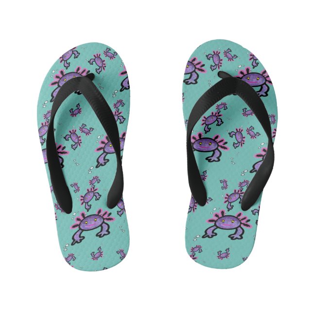 Chanclas Para Niños Demasiados bucles de los niños de axolotls (Plantilla)