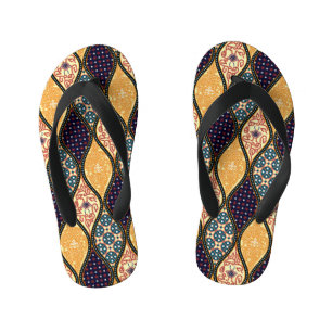Chanclas Para Niños Denim Blue Art Nouveau: sin foco