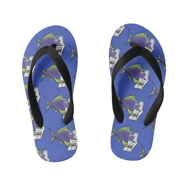 Chanclas Para Niños Dibujo animado divertido de rape (Plantilla)