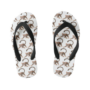 Chanclas Para Niños Dibujo de ocelote lindo en estilo cartoon