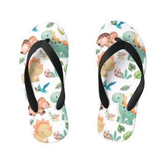 Chanclas Para Niños Dinosaurio Verde Lindo