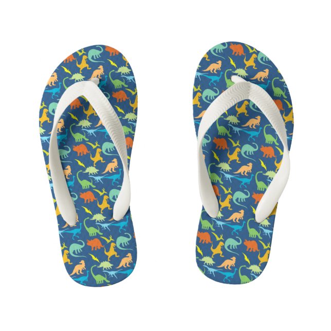 Chanclas Para Niños Dinosaurios coloridos (Plantilla)