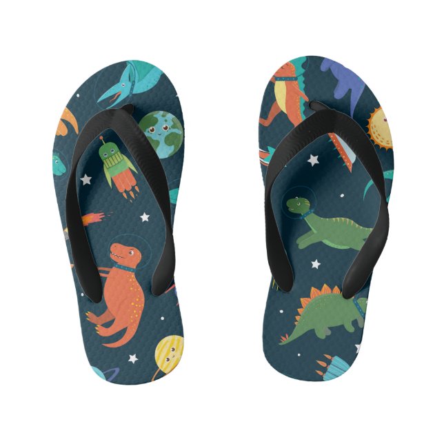 Chanclas Para Niños Dinosaurios espaciales (Plantilla)
