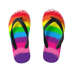 Chanclas Para Niños Diseño de colores arcoiris salpicados