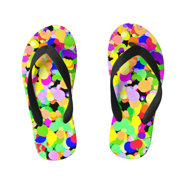 Chanclas Para Niños Diseño de patrones de fusión colorida (Plantilla)