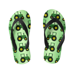 Chanclas Para Niños Diseño de Tractor Verde