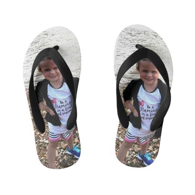 Chanclas Para Niños Diseño fotográfico personalizado (Plantilla)