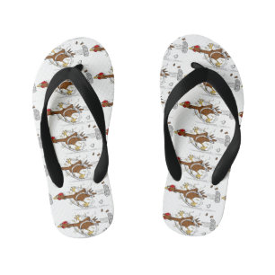 Chanclas Para Niños Divertido ilustracion de pollo fresco y personaliz