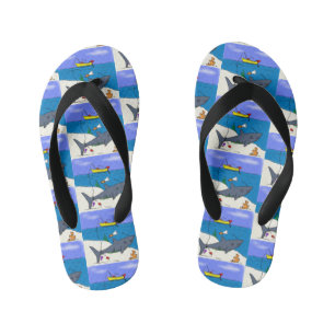 Chanclas Para Niños Divertido tiburón durmiente y personalizado de pes