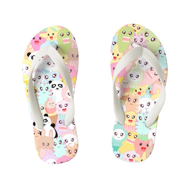 Chanclas Para Niños Doodles de personalizado (Plantilla)