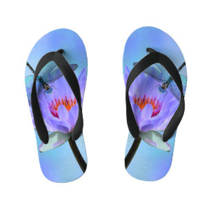 Chanclas Para Niños Dragonfly on Water Lily Flip Flops