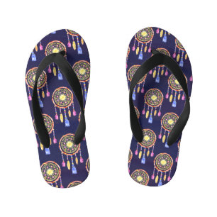 Chanclas Para Niños Dreamcatchers Fethers Watercolor Seamless Textura