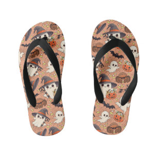 Chanclas Para Niños Dulce Fantasma de Halloween al Estilo Kawaii