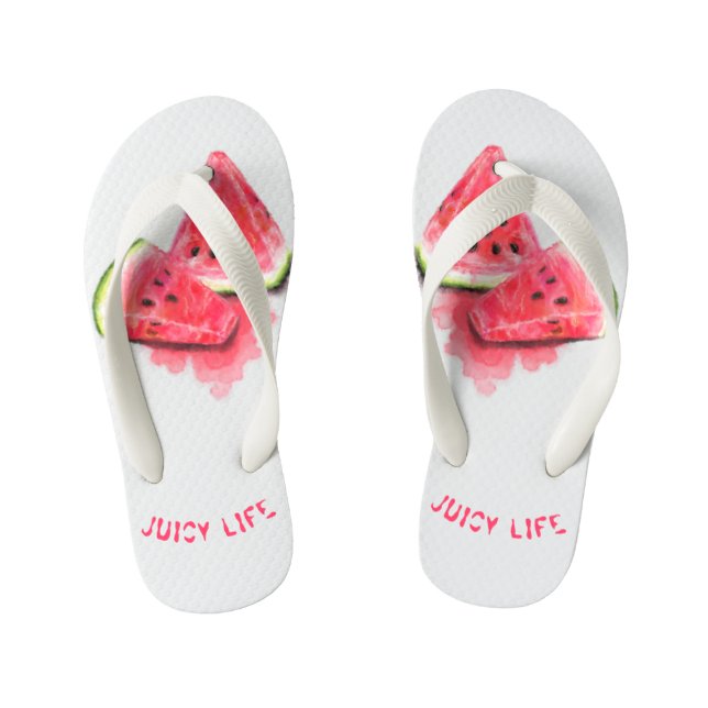 Chanclas Para Niños Dulce Rojo Jugoso Pieces de sandía Tasty - Dibujo  (Plantilla)