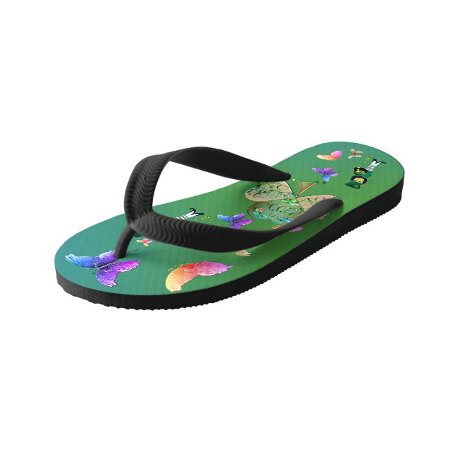Chanclas Para Niños El par de leprechauns de St. Patrick de Flip Flops (Angular)