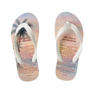 Chanclas Para Niños El Señor Es Mi Pastor Salmo 23 Sunset Beach 