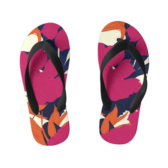 Chanclas Para Niños Elegancia floral: patrón abstracto (Plantilla)
