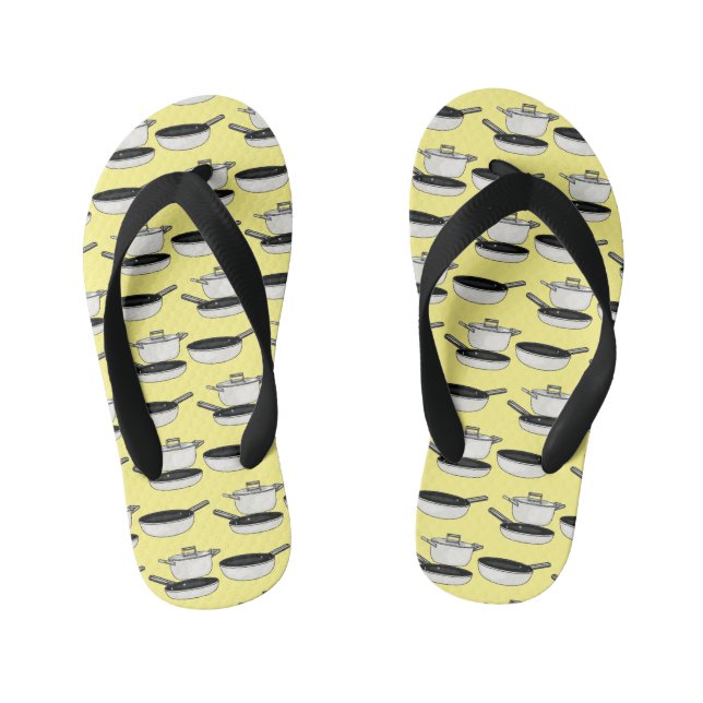Chanclas Para Niños Equipo de cocina ilustracion personalizado (Plantilla)