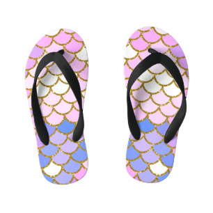 Chanclas Para Niños Escalas de sirenas multicolor