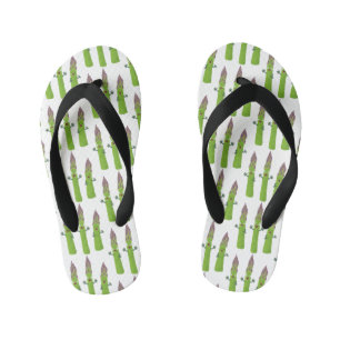 Chanclas Para Niños Espárrago lindo cantando trío de verduras personal