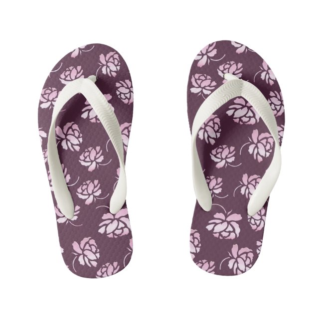 Chanclas Para Niños Estampado de flores retro (Plantilla)