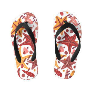 Chanclas Para Niños Estanques de Starfish: Patrón del Mar Escandinavo