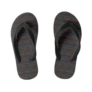 Chanclas Para Niños Estilo retro de las líneas neón retro