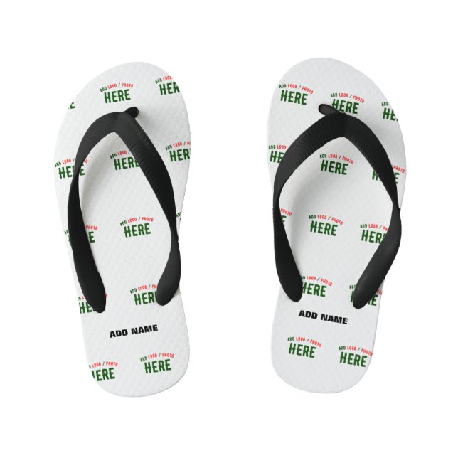 CHANCLAS PARA NIÑOS ESTILOSO MODERNO PERSONALIZABLE BLANCO VERIFICADO  (Plantilla)