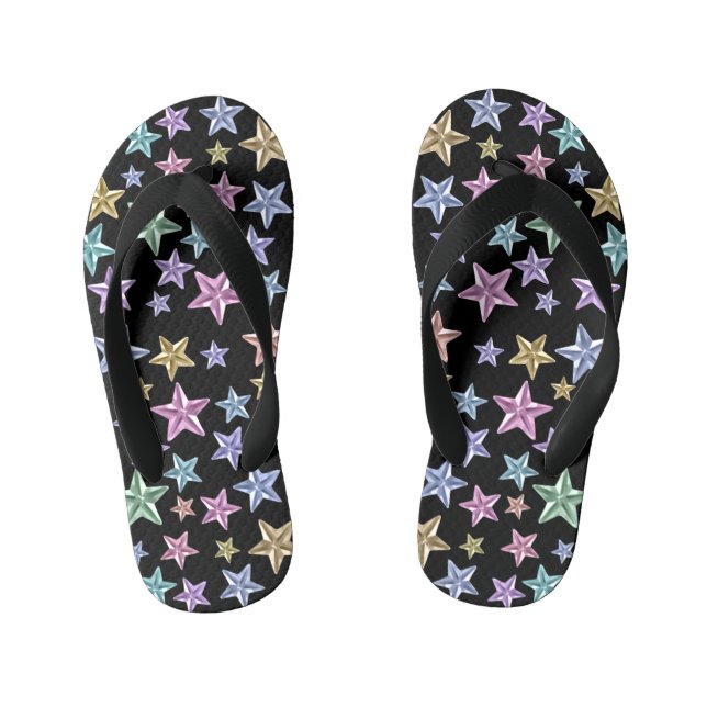 Chanclas Para Niños Estrellas brillantes multicolores (Plantilla)