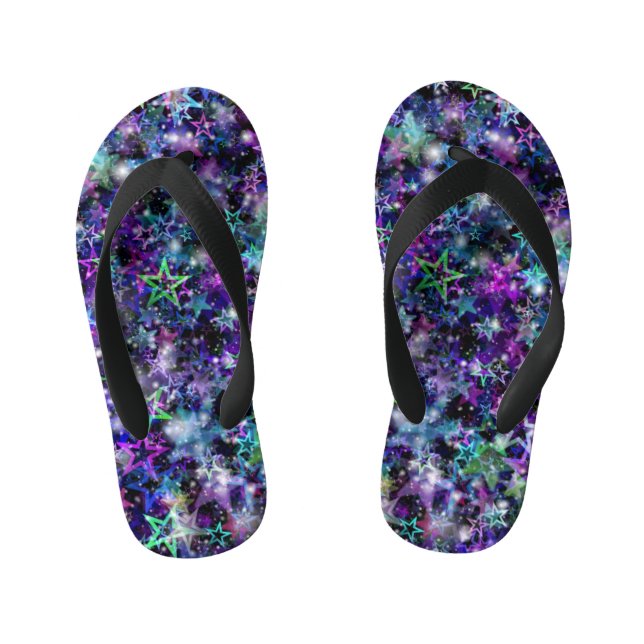 Chanclas Para Niños estrellas de arco iris niños voltear (Plantilla)