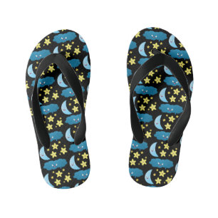 Chanclas Para Niños Estrellas de canto, personalizado de luna y nube
