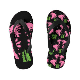 Chanclas Para Niños Exótico Ajolote Salamandra 