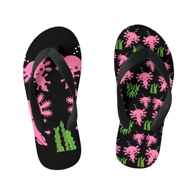 Chanclas Para Niños Exótico Ajolote Salamandra  (Plantilla)