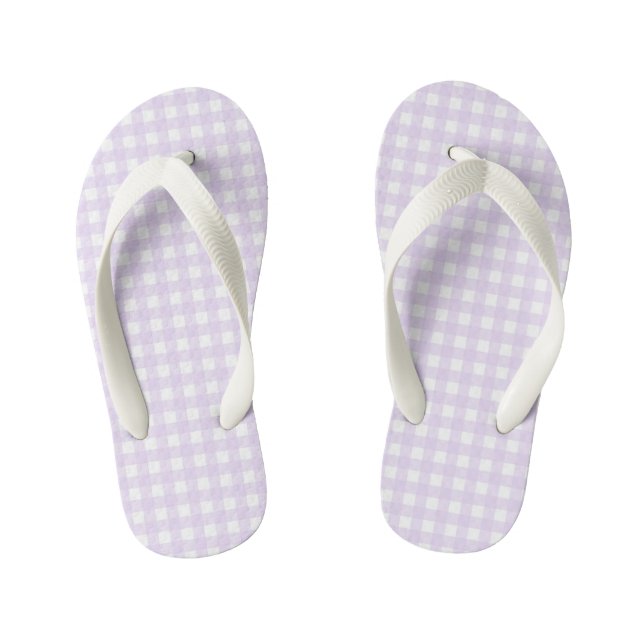 Chanclas Para Niños F & L Pink Gingham (Plantilla)